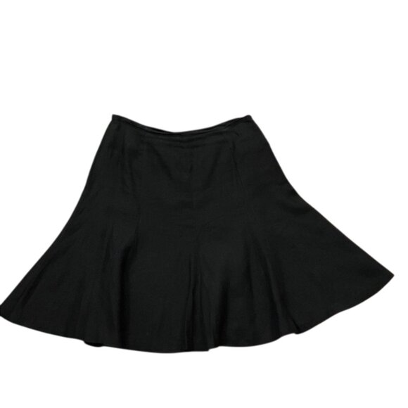 Grace Elements Black Linen Skirt Womens Size 10 Petite 10P - Picture 1 of 11